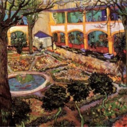 The Courtyard of the Hospital at Arles by Van Gogh